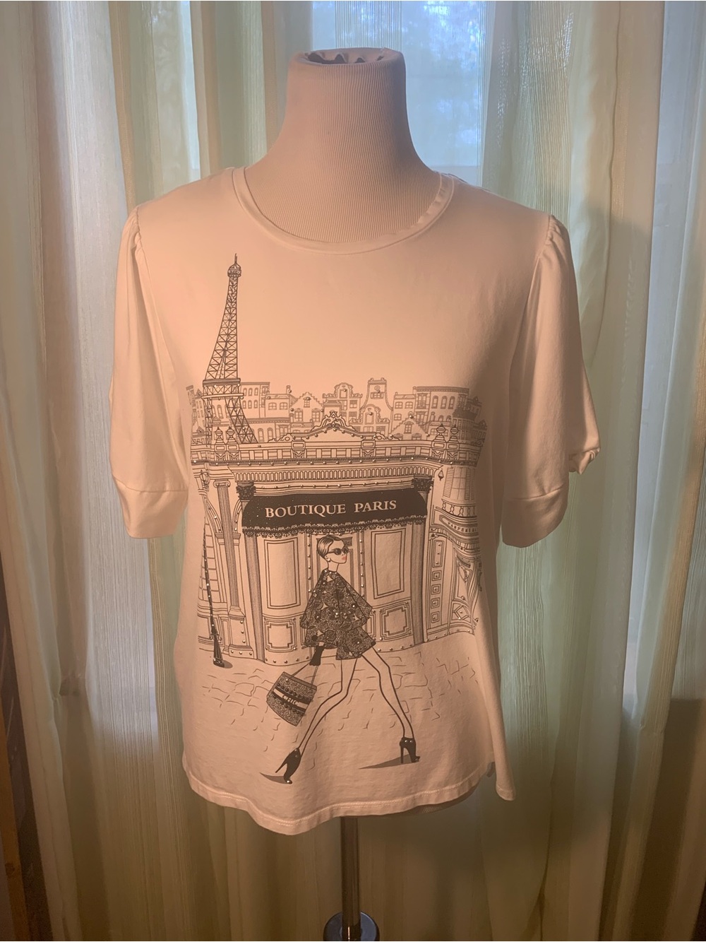 Love, Lacy White Boutique Paris Graphic Tee